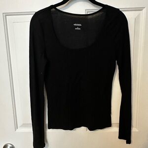 Wild Fable Black Long Sleeve Top